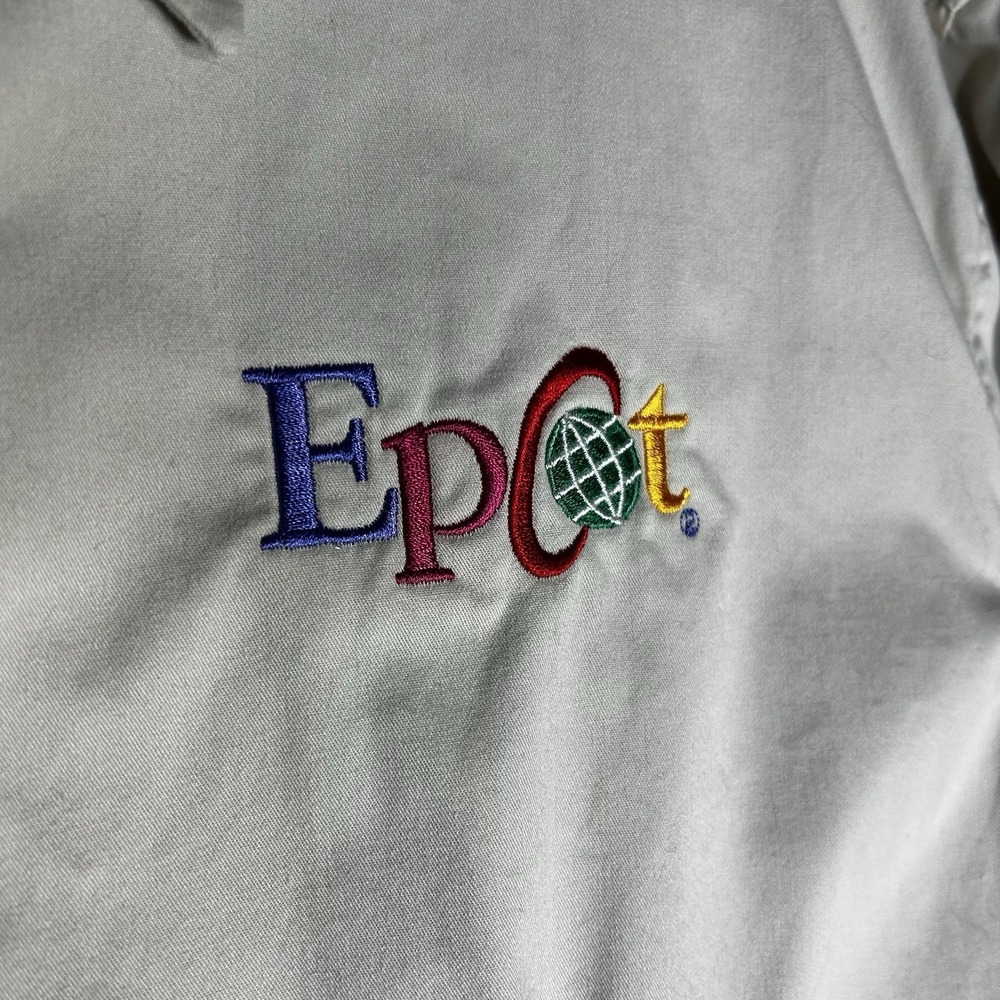 Epcot Disney Cast Member Uniform Shirt Large Vintage Jonathan Corey Workwear - Picture 4 of 10